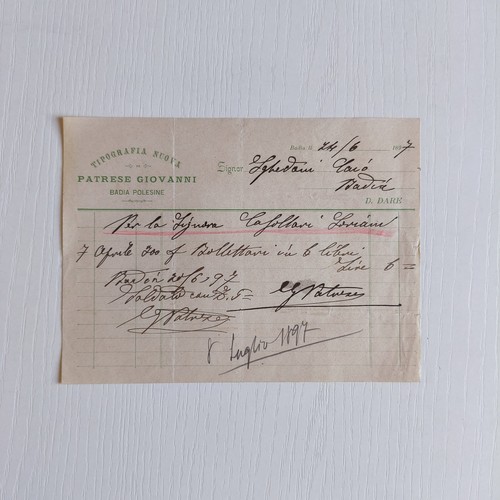 1897 tipografia nuova patrese - tipografia,