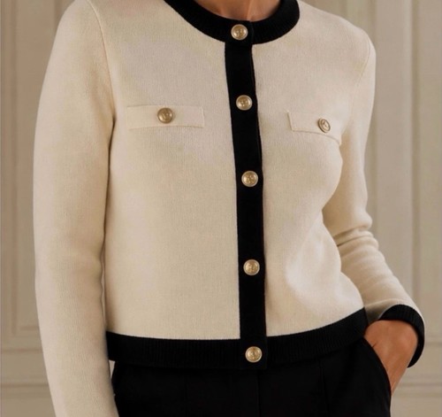 Zara écru maglia cardigan - xl,