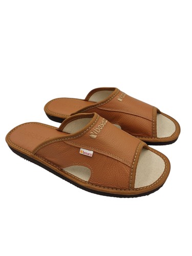 Pantofole uomo pelle - , naturale