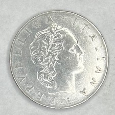 1956 Italy 50 Lire coin