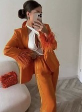 ZARA Tuta Raso Arancione