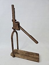 Vintage Antique Bottle Capper Corker Tool Press Cast Iron