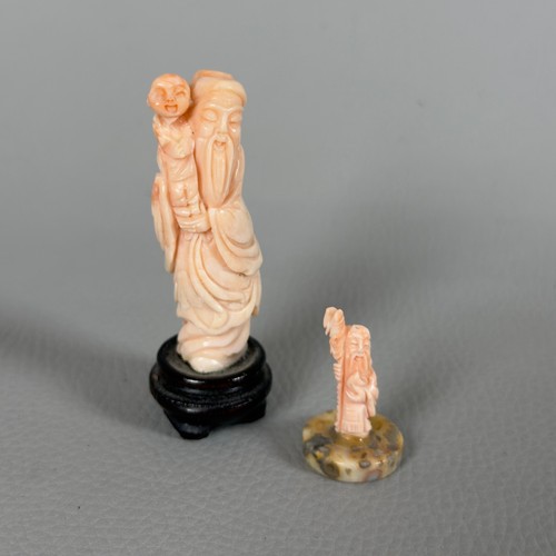 Antica coppia statuine corallo - antica,