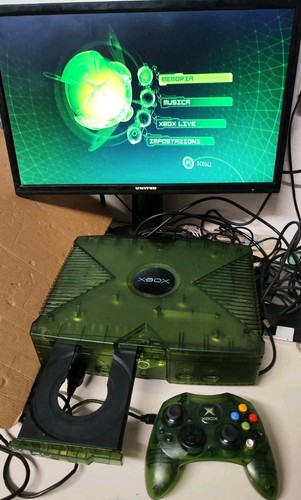 Xbox crystal green console - green, +