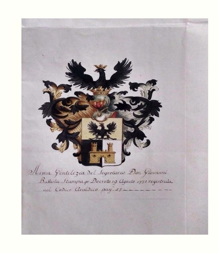 1771 stemma araldico originale - stemma,