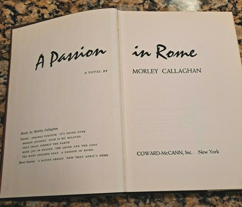 Morley callaghan passion - callaghan,