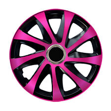 Copricerchi neri ed rosa 4 pezzi Drift da 14"