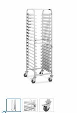 carrello da cucina porta teglie in acciaio inox