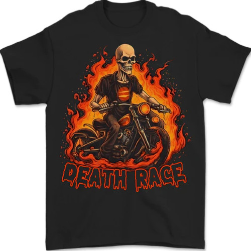 Death race biker skull moto - biker,
