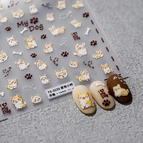 Corgi nail decal adesivi - corgi,
