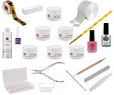 KIT RICOSTRUZIONE UNGHIE GEL UV LED LIME NAIL ART SMALTO NDED TRIFASICO PADS