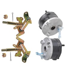 Drum brake hubs with shoes - brake,