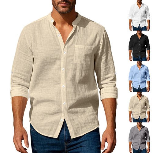 Camicia lino uomo - di, manica