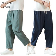Pantaloni Uomo Lino Cotone