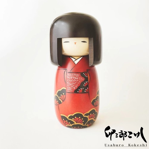 Usaburo kokeshi bambola fatta - usaburo,
