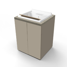 Lavatoio in legno Tortora a 2