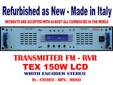 Broadcast Prof RVR TEX150w LCD FM Trasmettitore Wide Band Encoder Stereo
