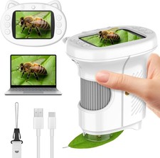 Microscopio digitale tascabile,Microscopio bambini portatile 200x con schermo da