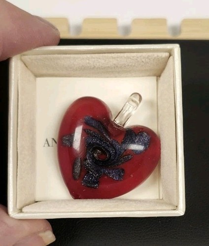 Collana ciondolo cuore rosso