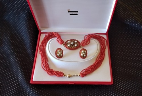 Antica parure collana corallo - collana,