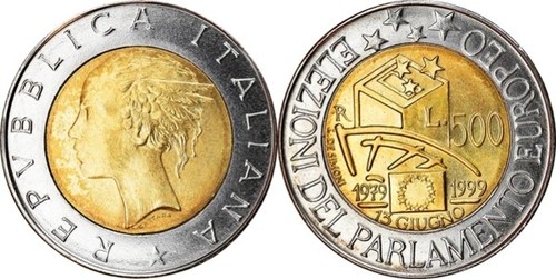 Moneta 500 lire della - moneta,