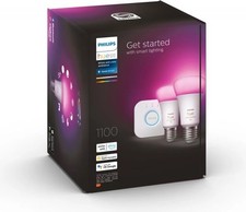 Philips Hue White & Color Ambiance Starter Set - 2 x E27 1100 lm + Bridge + Smart