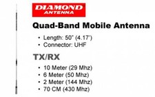 DIAMOND CR-8900 VEICOLARE QUADRIBANDA