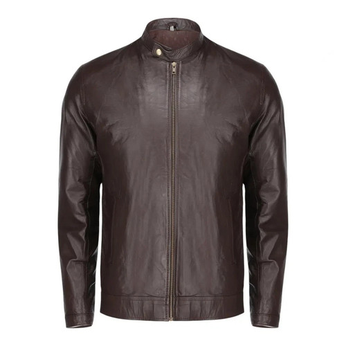 Giacca moto uomo - moto, marrone