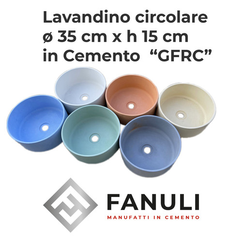 Lavandino tondo appoggio x - tondo, d'appoggio