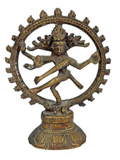 Statua vintage in ottone Shiva