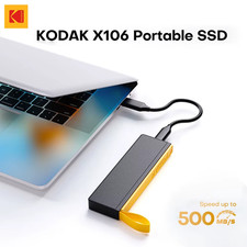 Kodak SSD Esterno 2 TB 1 TB 512 GB 256 GB Disco Rigido Portatile 500 Mb/S USB 3.