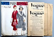1960 VOGUE PARIS IMPUGNATURA ORIGINALE JACQUES #1021 NON TAGLIATA/COMPLETA TG.14