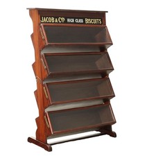 Mobile Espositore Vintage Mogano Vetro Vani Regno Unito Anni 40-50 Originale