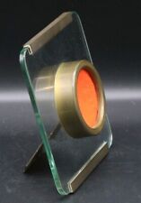 Cornice Portafoto In Vetro E Ottone Design ELLEPI Sesto S. Giovanni Ø 7 cm