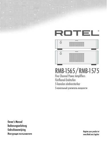 Rotel rmb 1565 - rotel, rmb-1565