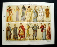 1893:ANTICA.STAMPA CROMOLITO*COSTUME I-ANTICH./MEDIOEVO