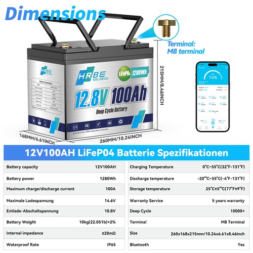 Batteria litio 12v 100ah - batteria,