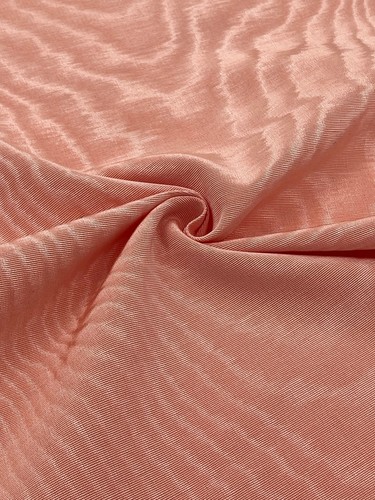 Tessuto moire seta salmone - tessuto,