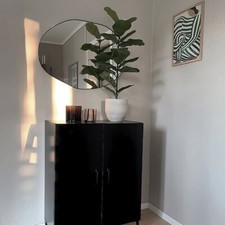 1583548 Credenza Nera 70x34x90 cm in Legno Multistrato