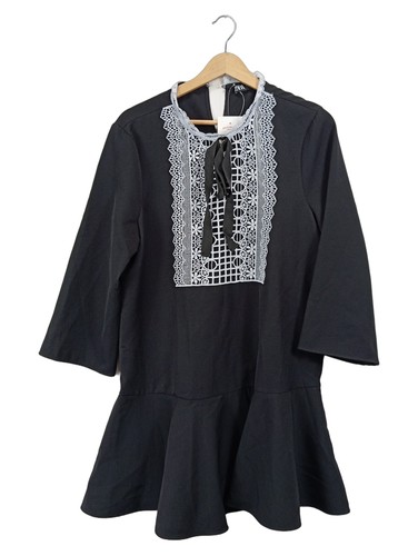 Zara abito pizzo donna nero - pizzo,
