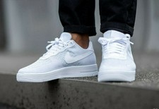 Scarpe NIKE AIR FORCE 1 FLYKNIT 2.0 White/Platinum AV3042 100 Nuove con scatola