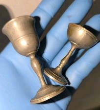 Calice e Porta-Ostie giocattolo in peltro. Epoca metà ottocento_Curiosi e rari