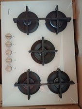 Indesit Piano cottura 5 fuochi 75 cm Bianco, Gas Metano