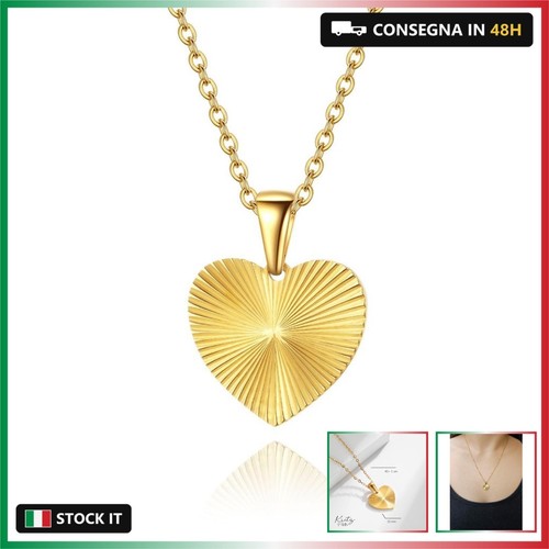 Collana cuore donna placcata - collana,