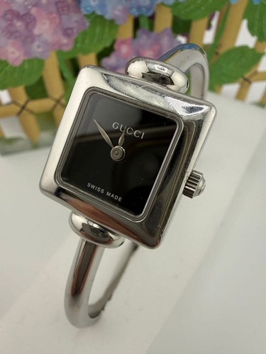 Gucci analog watch black metal - black,