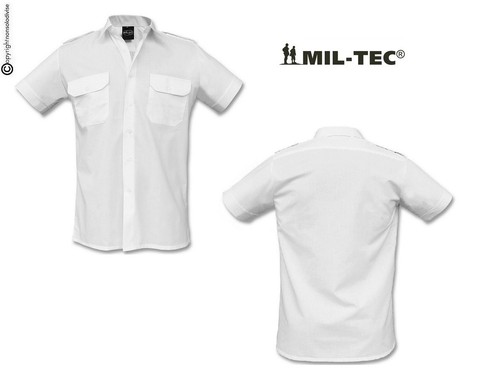 Camicia bianca manica - camicia, corta