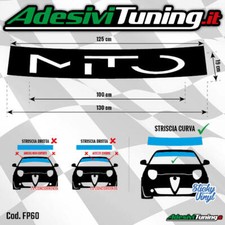 Fascia Parasole Alfa Romeo Mito - Intagliata Nero Opaco