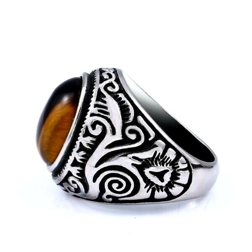 Anello uomo acciaio argento - anello,