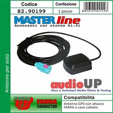 Antenna GPS per auto universale con attacco FAKRA e cavo cablato. Antenne auto