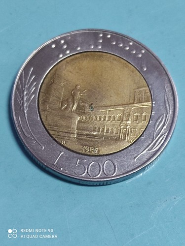 Moneta 500 lire del - moneta,